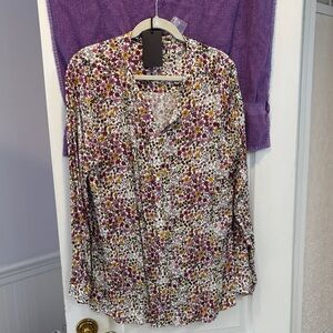 NWT Jane and Delancey Multicolor Floral Blouse